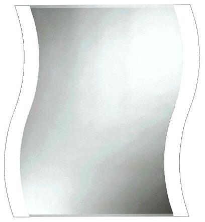 Zrcadlo 50 x 65 cm fazeta bílé lišty Lacobel STORM WHITE